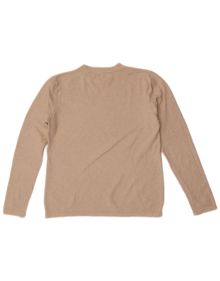 Zara Womens Crew Neck Jumper Sweater UK 10 Small Off White