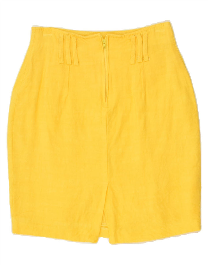 VINTAGE Womens Pencil Skirt IT 42 Medium W24 Yellow | Vintage Vintage | Thrift | Second-Hand Vintage | Used Clothing | Messina Hembry 