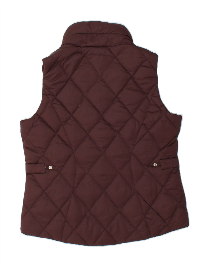 EDDIE BAUER Womens Padded Gilet UK 14 Medium Burgundy Polyester Vintage Eddie Bauer and Second-Hand Eddie Bauer from Messina Hembry 