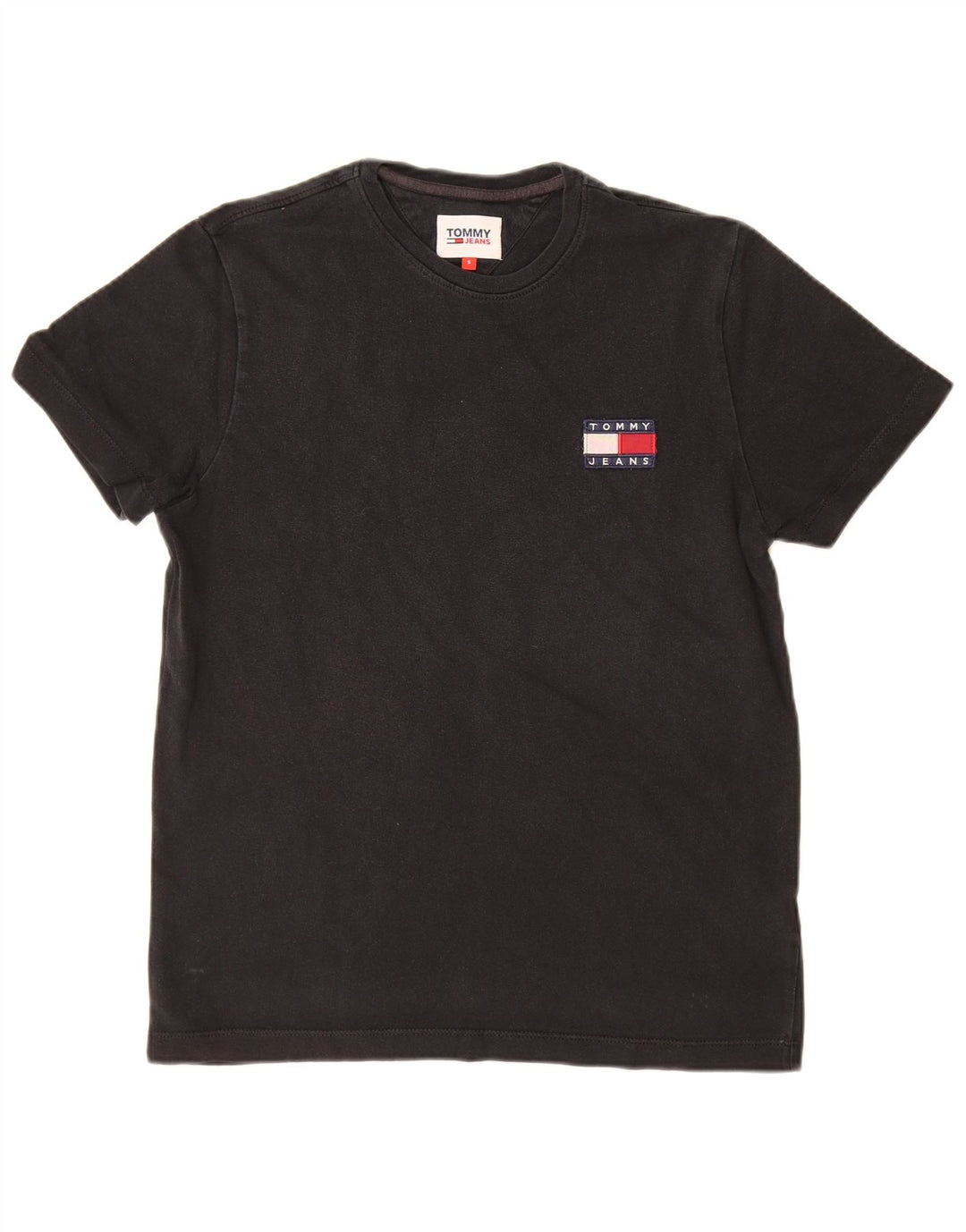 Tommy Hilfiger Herre T-Shirt Top Lille Sort Bomuld