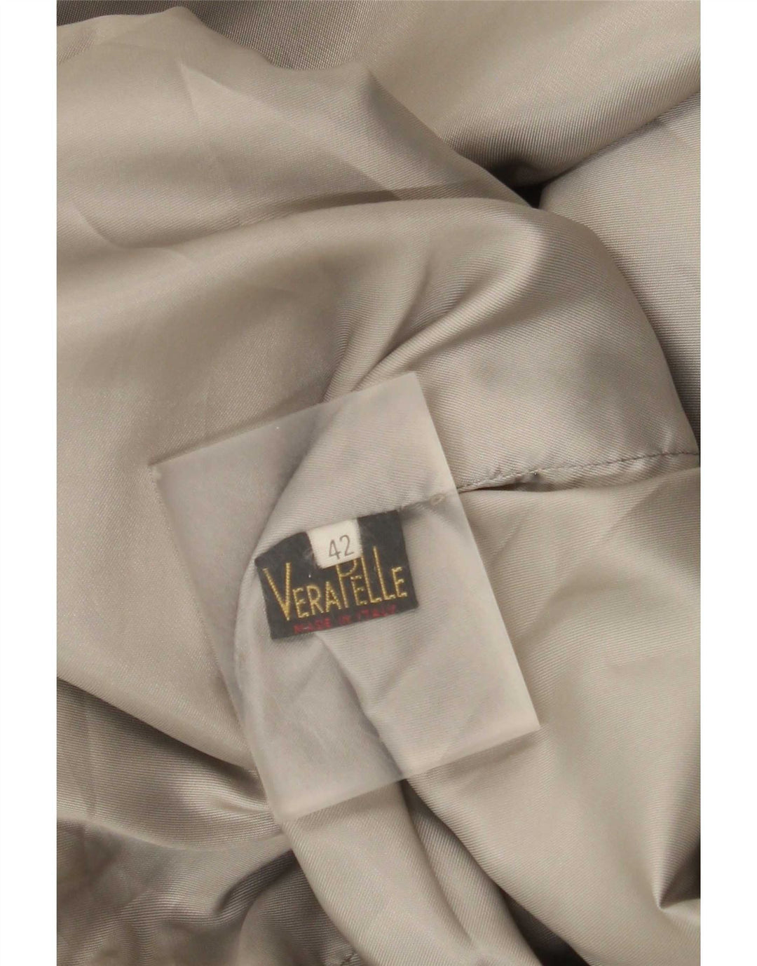 Jachetă vintage din piele cu 2 nasturi pentru femei IT 42 gri mediu