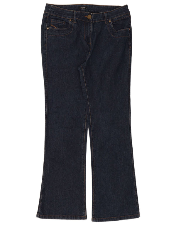 M&Co Dame Bootcut Jeans UK 14 Large W34 L30 Navy Blue Bomuld