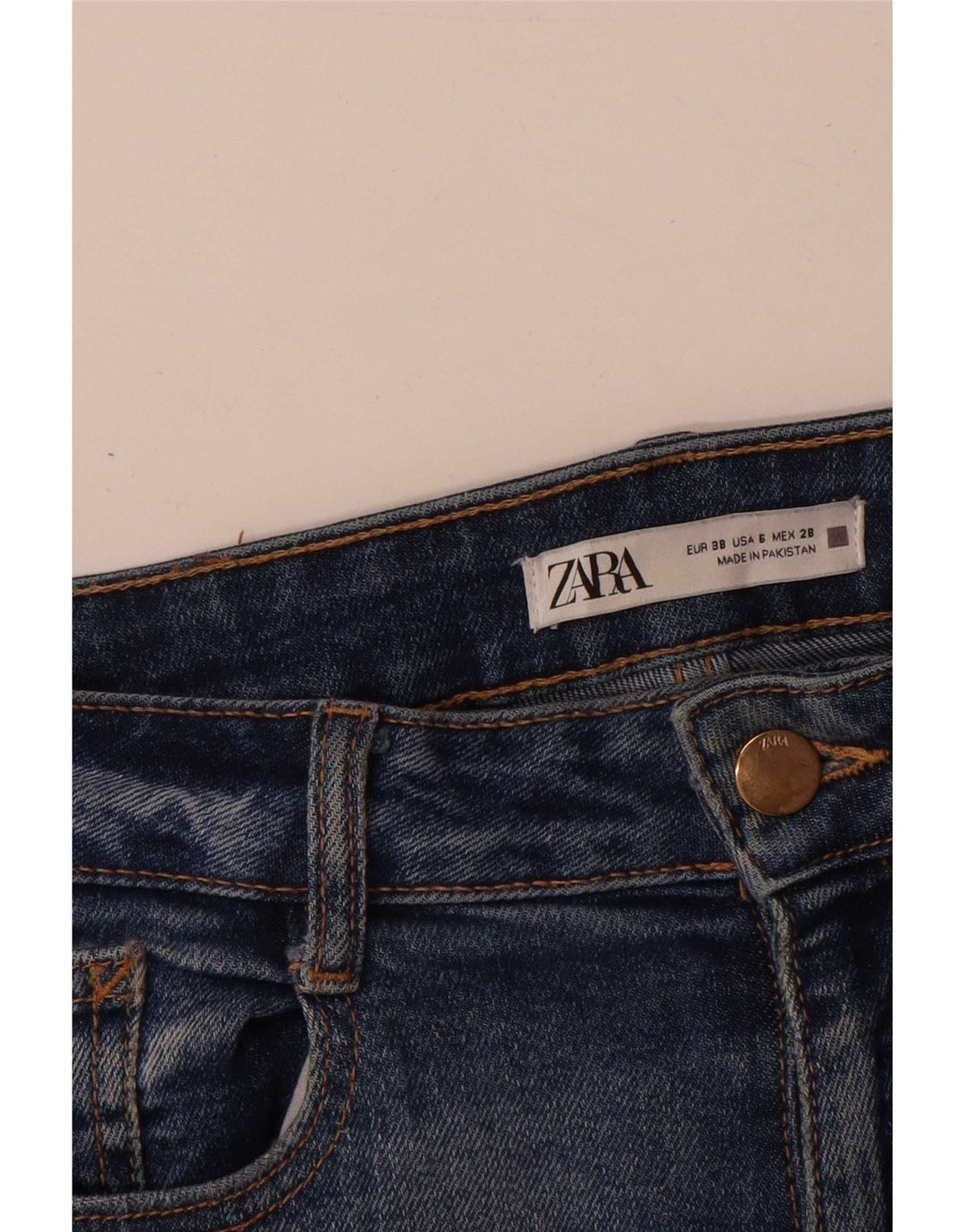 Zara Womens Flared Jeans EU 38 Small W28 L34 Blue Cotton