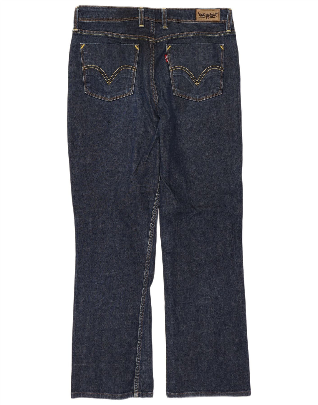 LEVI'S Womens 627 Straight Jeans W33 L29 Navy Blue Cotton