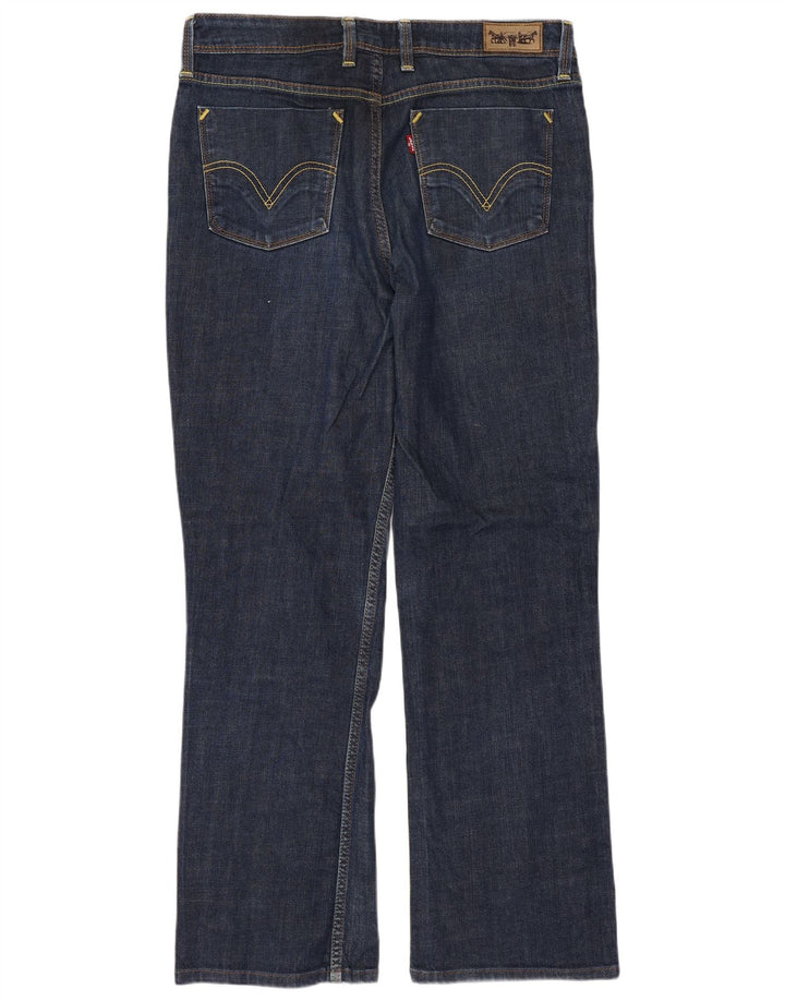 LEVI'S Womens 627 Straight Jeans W33 L29 Navy Blue Cotton