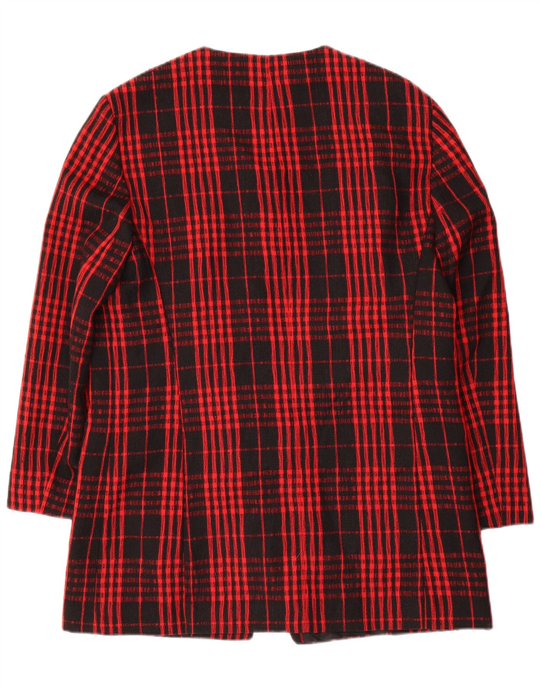 Gerry Weber Womens 7 button Blazer Jacket UK 12 Medium Red Check Wool