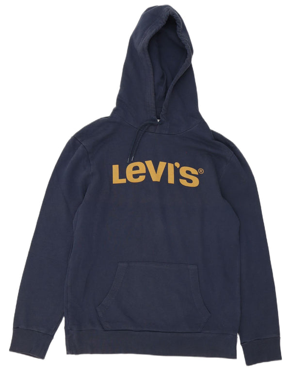 Maglione con cappuccio grafico da uomo Levi's grande in cotone blu navy