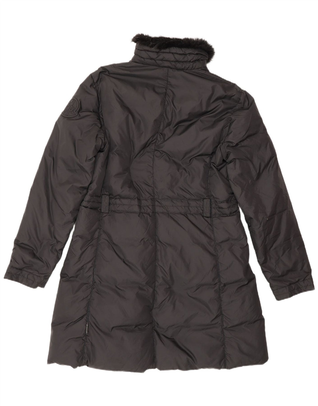 Damski płaszcz ocieplany MONCLER Rozmiar 5 2XL Czarny poliester Zimowy