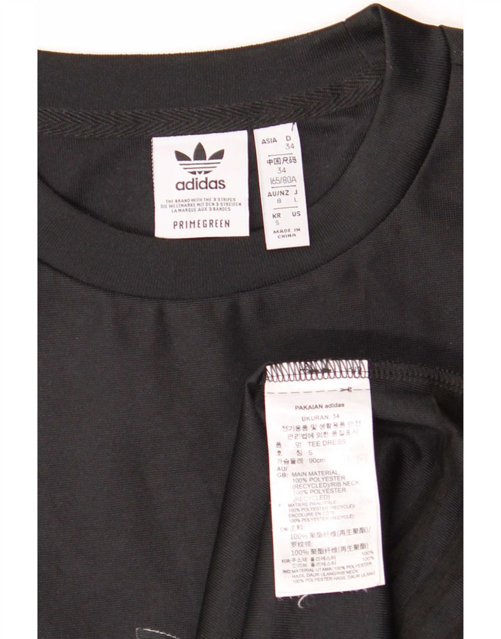 Adidas Womens Oversized T-Shirt Dress EU 34 XS Black Polyester