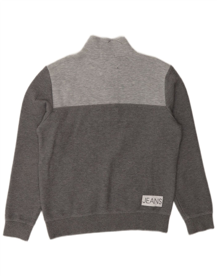 CALVIN KLEIN JEANS Boys Graphic Sweatshirt Jumper 11-12 Years Grey