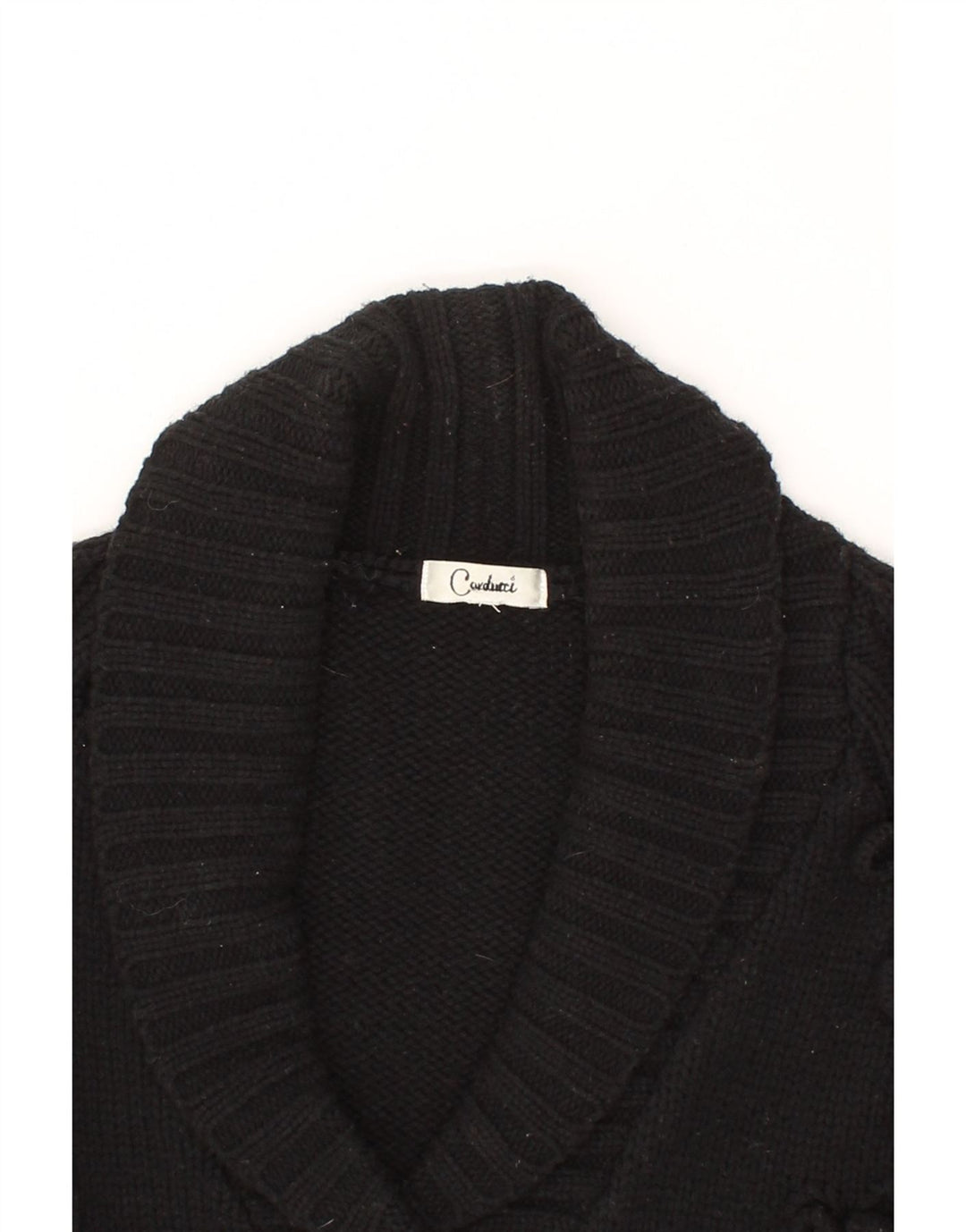 CARDUCCI Womens Cardigan Sweater UK 14 Medium Black Acrylic Vintage Carducci and Second-Hand Carducci from Messina Hembry 