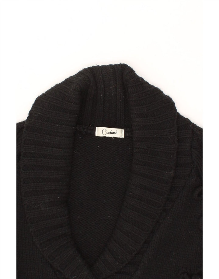 CARDUCCI Womens Cardigan Sweater UK 14 Medium Black Acrylic Vintage Carducci and Second-Hand Carducci from Messina Hembry 