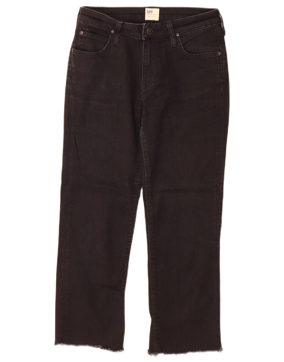 Lee Womens Marion Straight Jeans W27 L25 Black Cotton