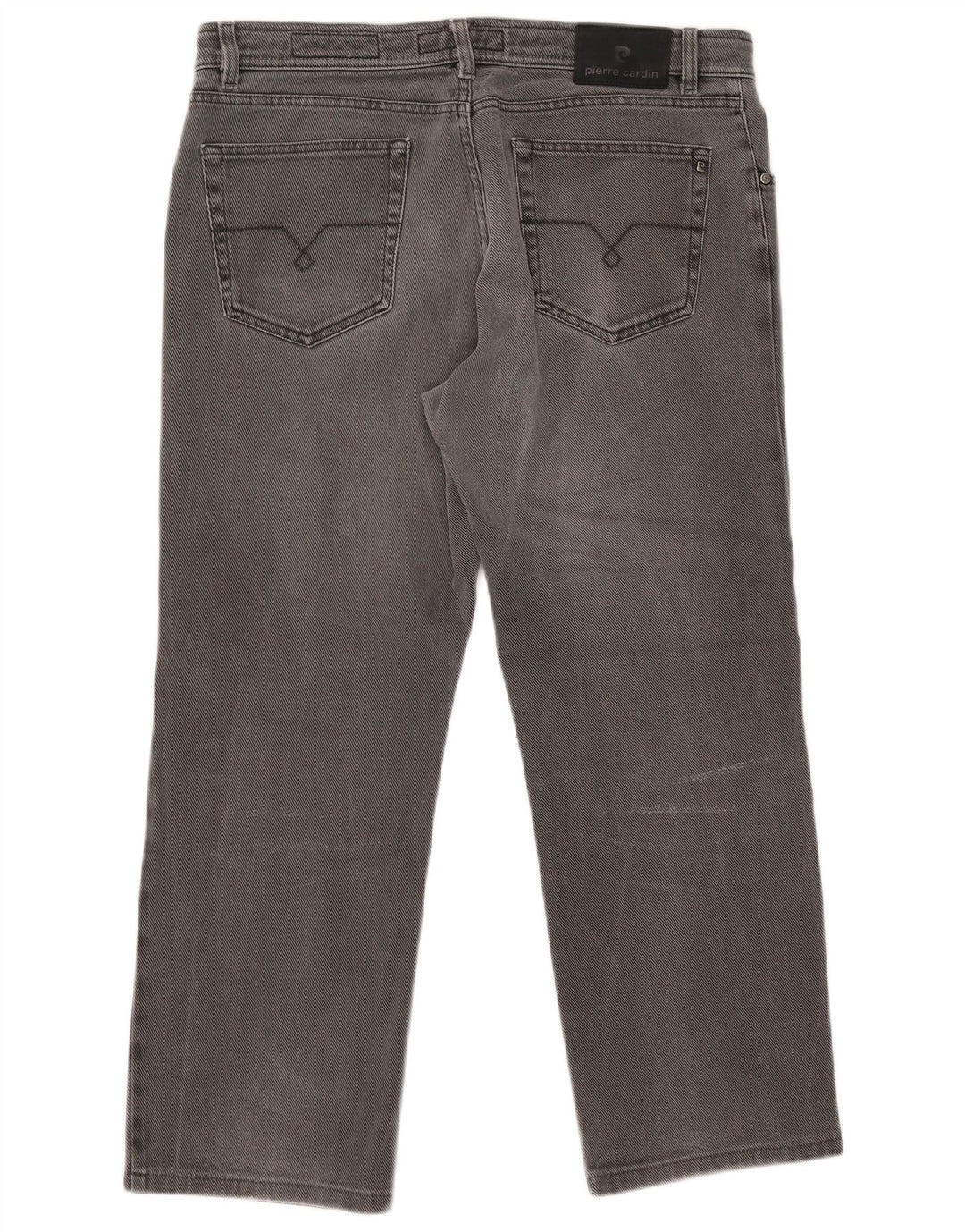Pierre Cardin Mens Straight Jeans W38 L27 Grey Cotton
