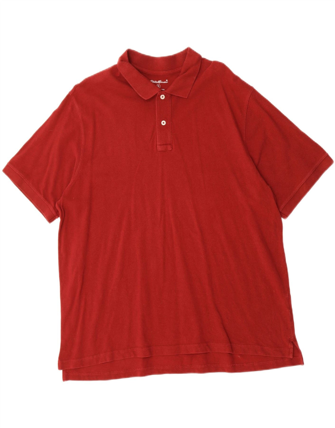 EDDIE BAUER Mens Polo Shirt XL Red Cotton