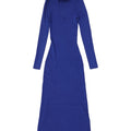Zara Womens Long Sleeve Maxi Dress UK 12 Medium Blue Viscose