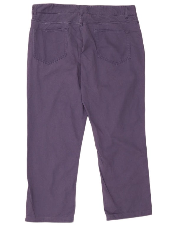 Crew Clothing Mens Straight Casual Trousers W38 L27 Purple Cotton