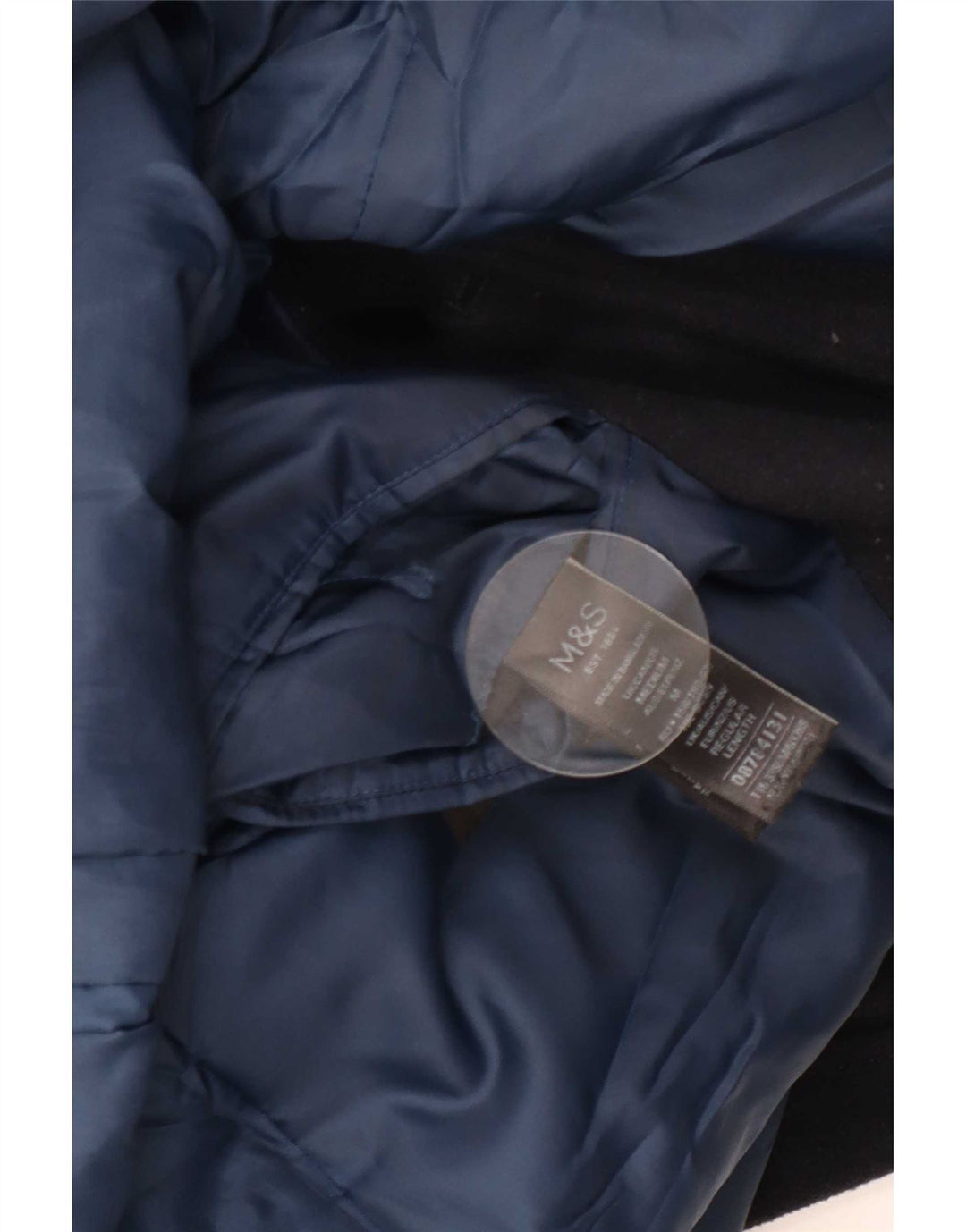 Ανδρικό πανωφόρι Marks & Spencer UK 38 Medium Navy Blue Polyester