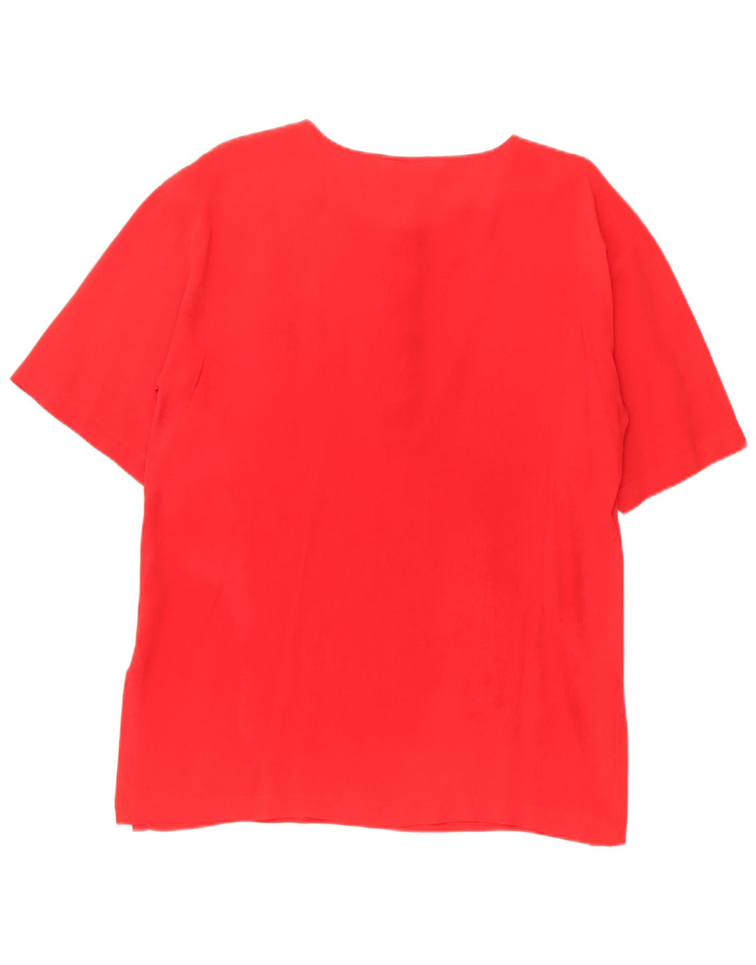Vintage Womens Blouse Top IT 46 Large Red Silk