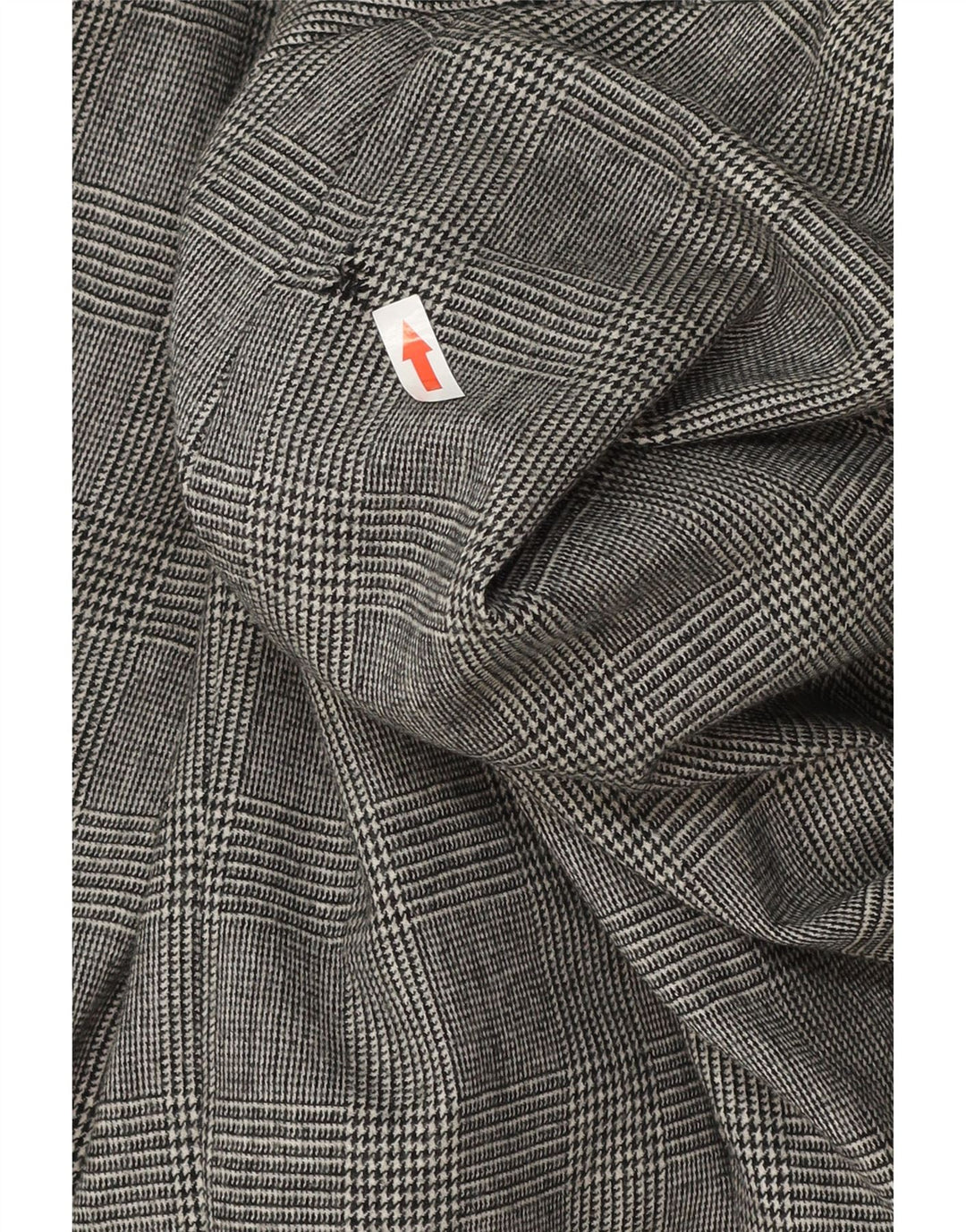 Vintage Womens Long Sleeve Blazer Jacket UK 18 XL Grey Houndstooth