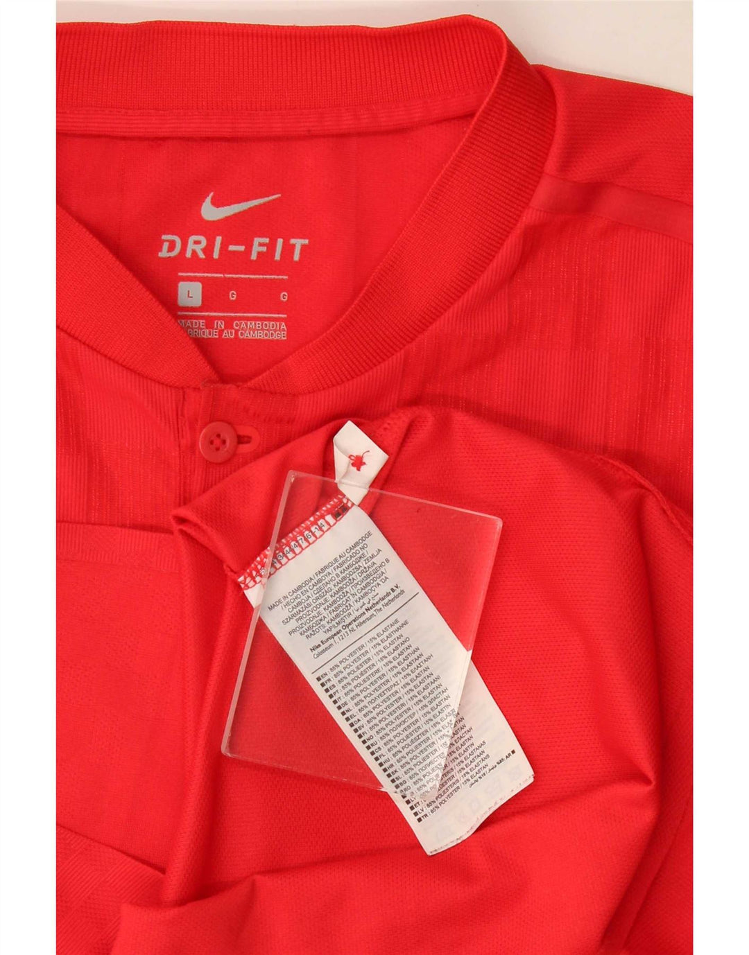 Nike Mens Dri Fit T-Shirt Top Large Red Polyester