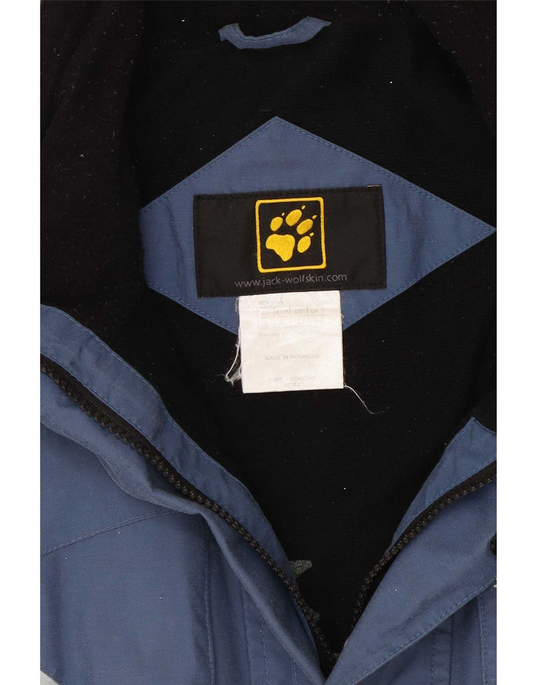 Męska kurtka narciarska Jack Wolfskin UK 40/42 Duży niebieski poliamid z blokami kolorów