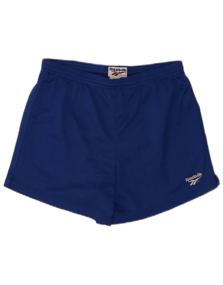 Shorts esportivos regulares masculinos Reebok médio azul poliéster