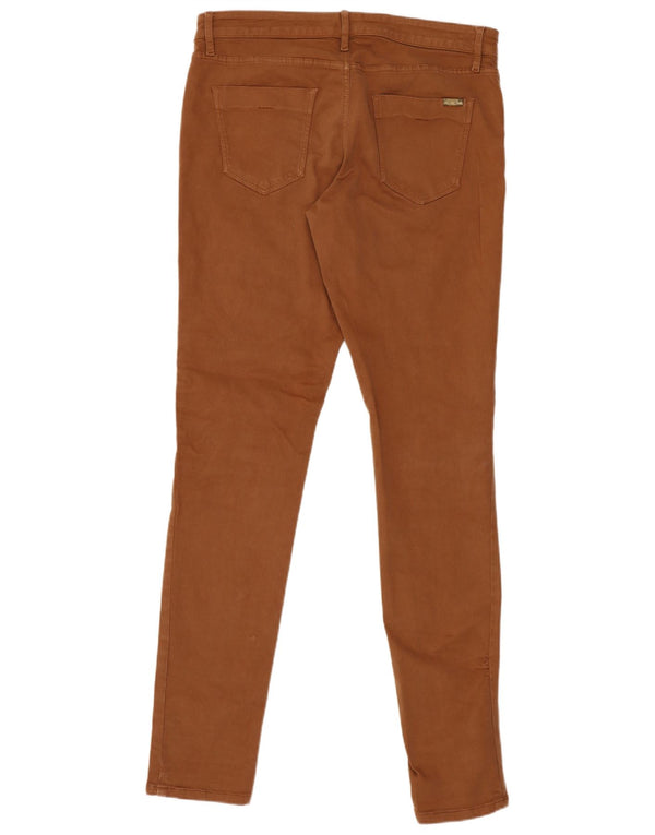Massimo Dutti Damen Skinny Freizeithose EU 38 W30 L31 Braune Baumwolle