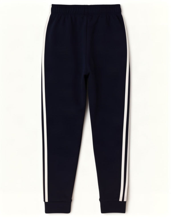 Adidas meninos calças de treino joggers 9-10 anos azul marinho algodão