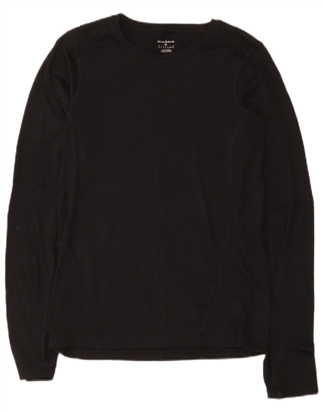 Reebok Herre Cross Fit Top Langærmet Medium Sort Polyester