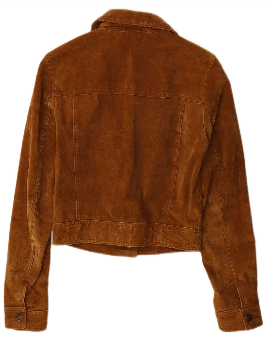 John Baner Womens Suede Jacket UK 8 Small  Brown Leather