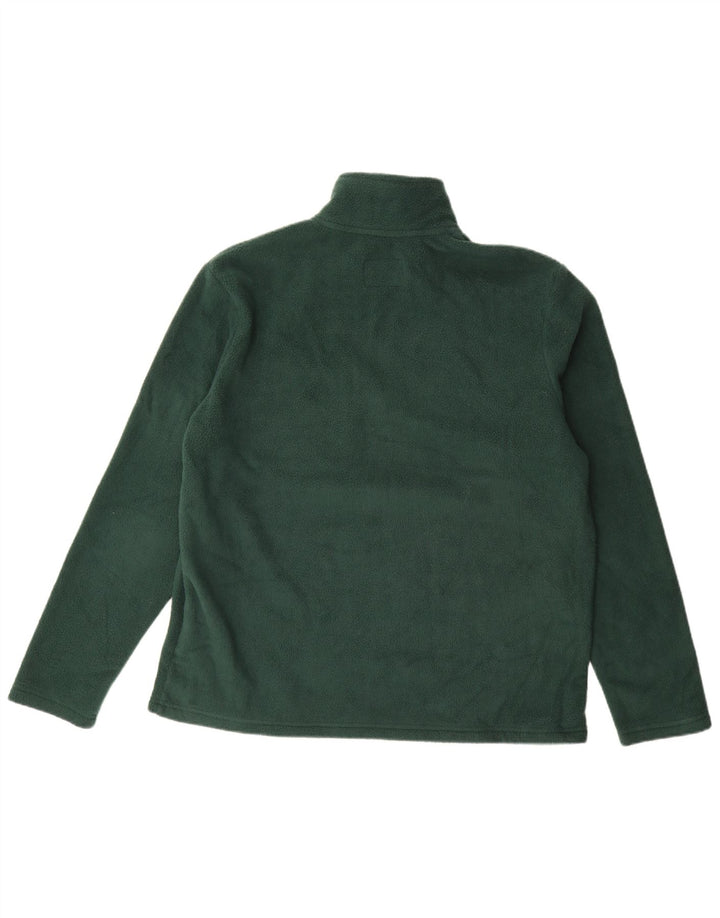 Marks & Spencer Pull polaire à col zippé pour homme, grand, vert, polyester