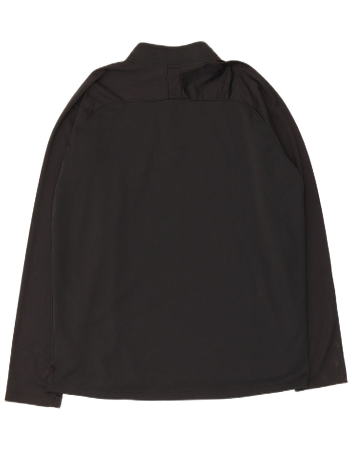 Top de trening pentru bărbați Dri Fit, cu fermoar și gât, XL, poliester negru