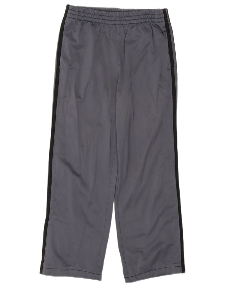 Adidas Boys Tracksuit Trousers 14-15 Years Large Navy Blue Polyester