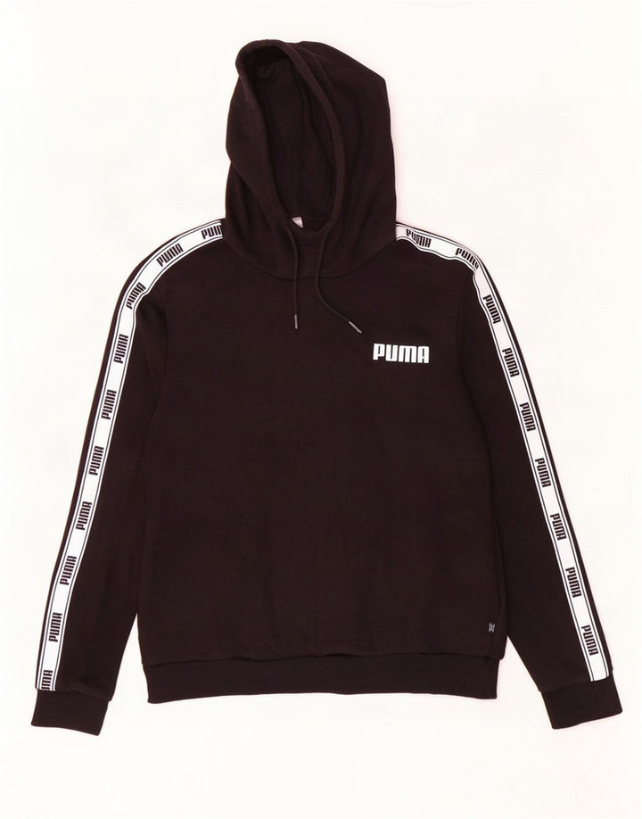 Puma Womens Graphic Hoodie Jumper Large Black Colourblock