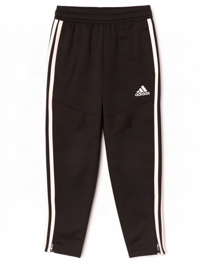 Adidas Boys Tracksuit Trousers 5-6 Years Black Polyester
