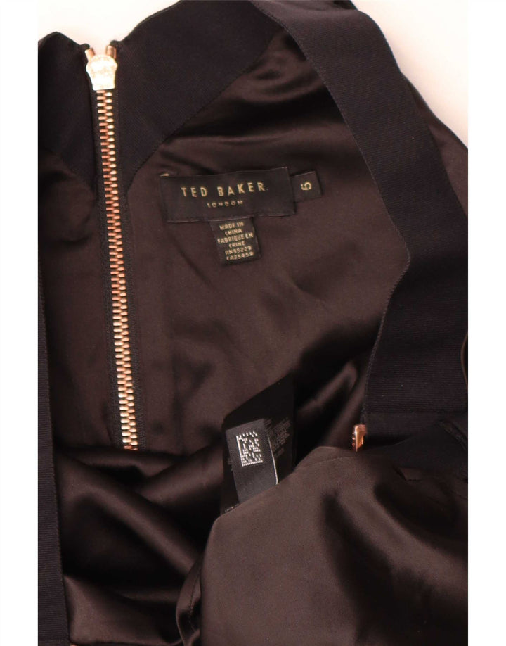 Женское облегающее платье без рукавов Ted Baker, размер 5 XL, черный полиэстер