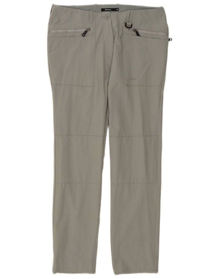 Pantaloni cargo slim da donna Rohan UK 12 Medium W32 L30 Poliammide grigio