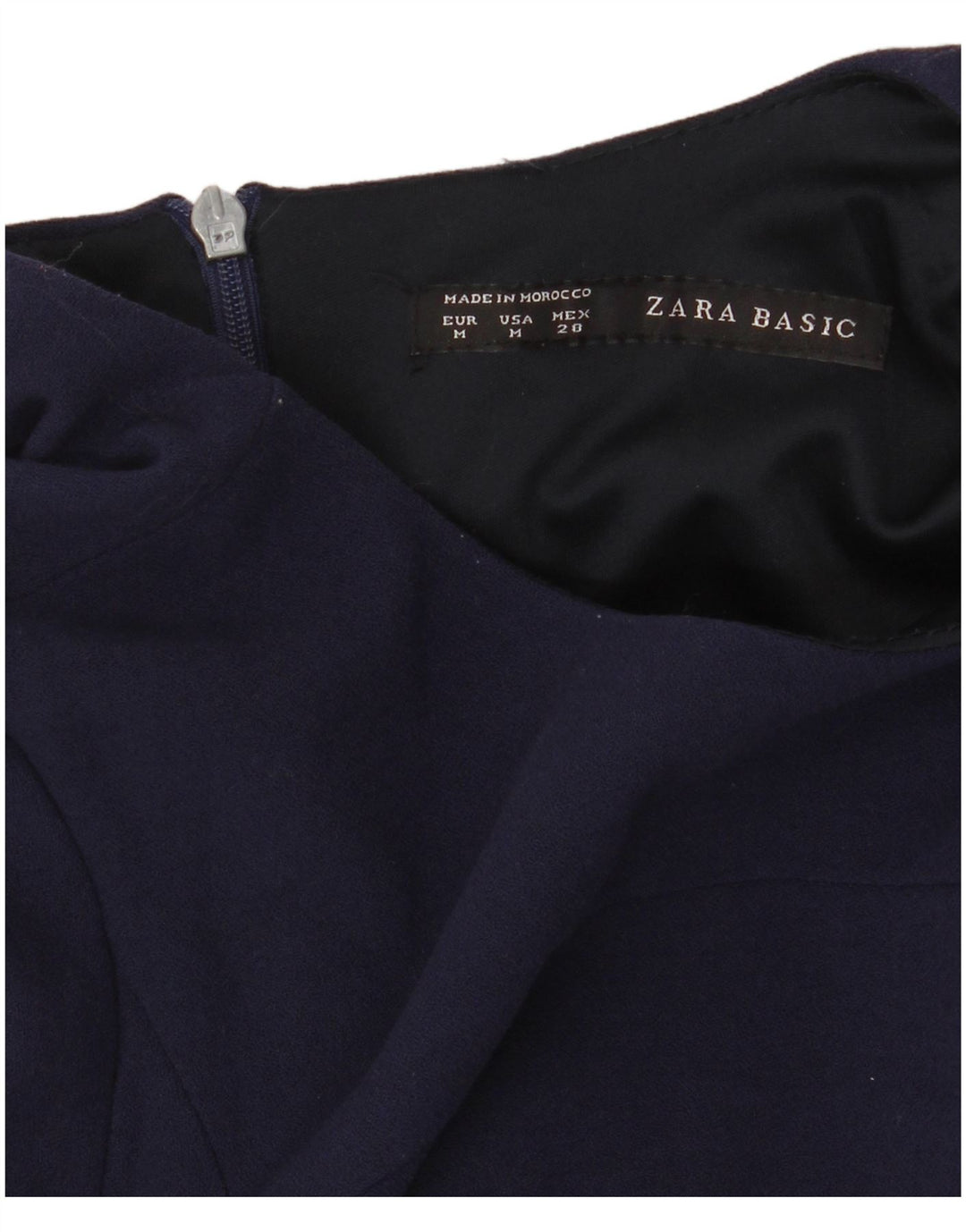 Abito basic da donna Zara con maniche a 3/4 UK 12 blu navy medio