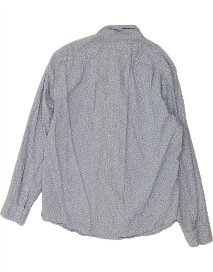 J. CREW Mens Slim Shirt Large Blue Floral Cotton Vintage J. Crew and Second-Hand J. Crew from Messina Hembry 