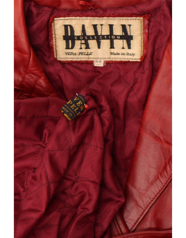 Женское кожаное пальто Davin IT 44 Medium Red