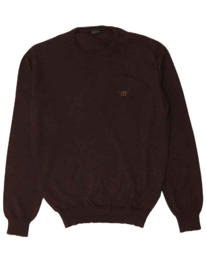 HENRY COTTONS Sweater med rund hals til mænd mellem brun