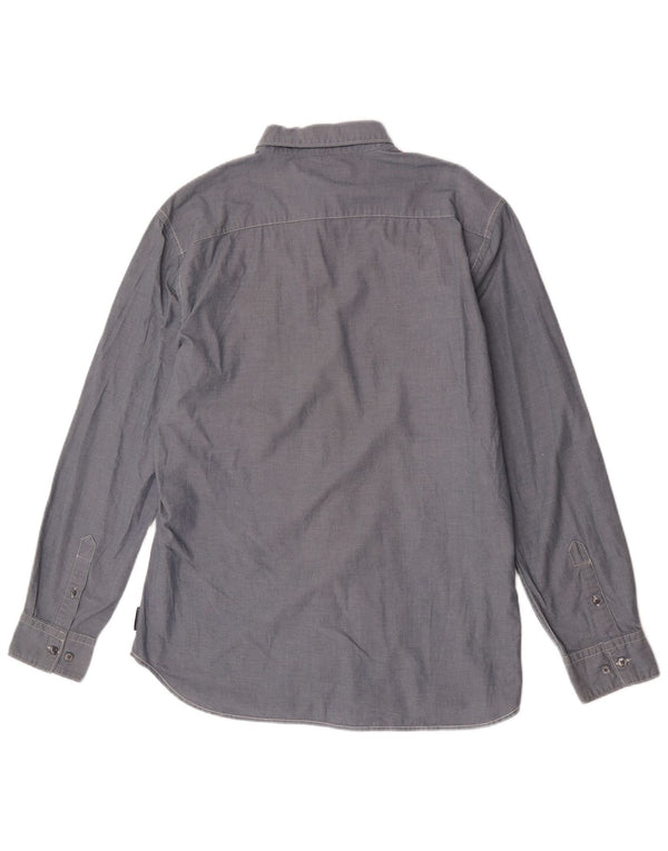 French Connection Mens Shirt Large Blue Cotton