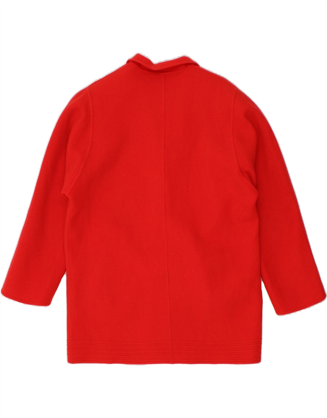 VINTAGE Womens Loose Fit 2 Button Blazer Jacket IT 44 Medium Red Wool Vintage Vintage and Second-Hand Vintage from Messina Hembry 