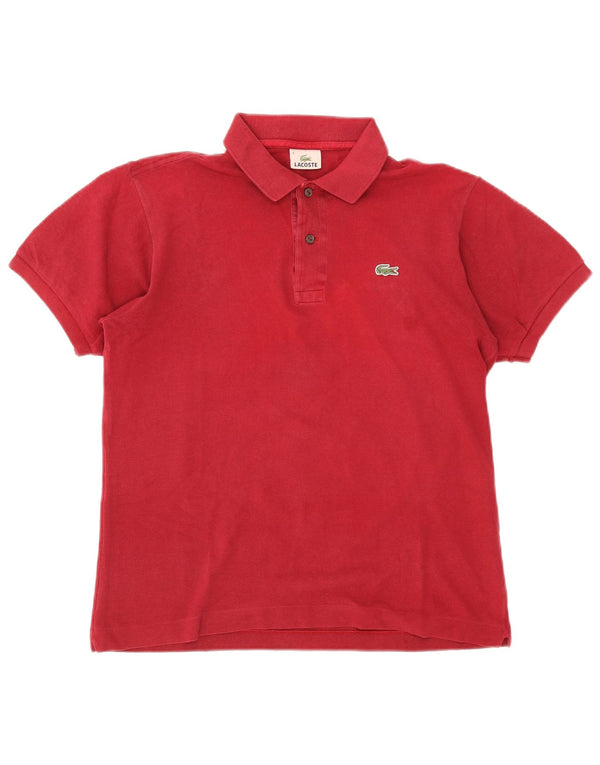 Polo Lacoste para hombre talla 4 mediano algodón rojo
