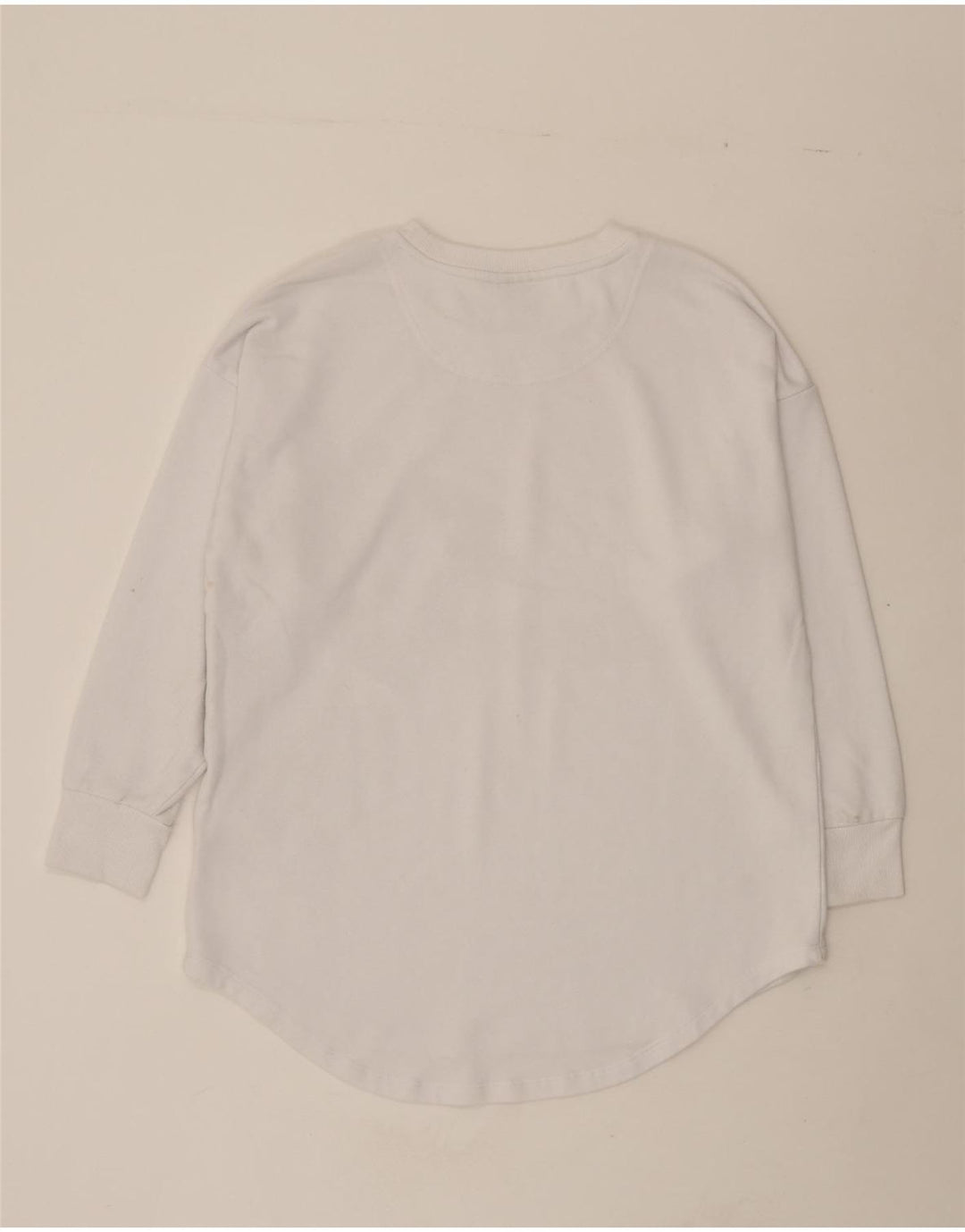 DKNY Womens Oversized Graphic Top Long Sleeve UK 14 Medium White Vintage Dkny and Second-Hand Dkny from Messina Hembry 