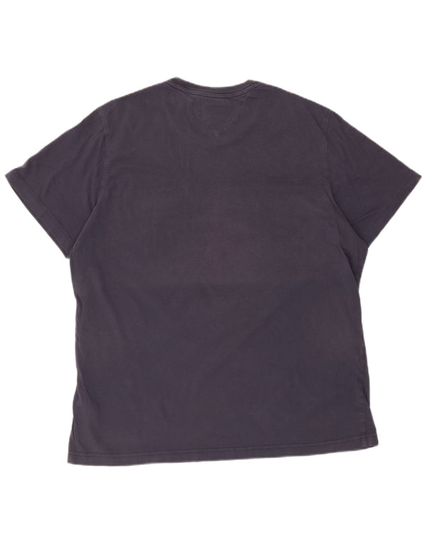 Tommy Hilfiger Herre T-Shirt Top XL Marineblå Bomuld