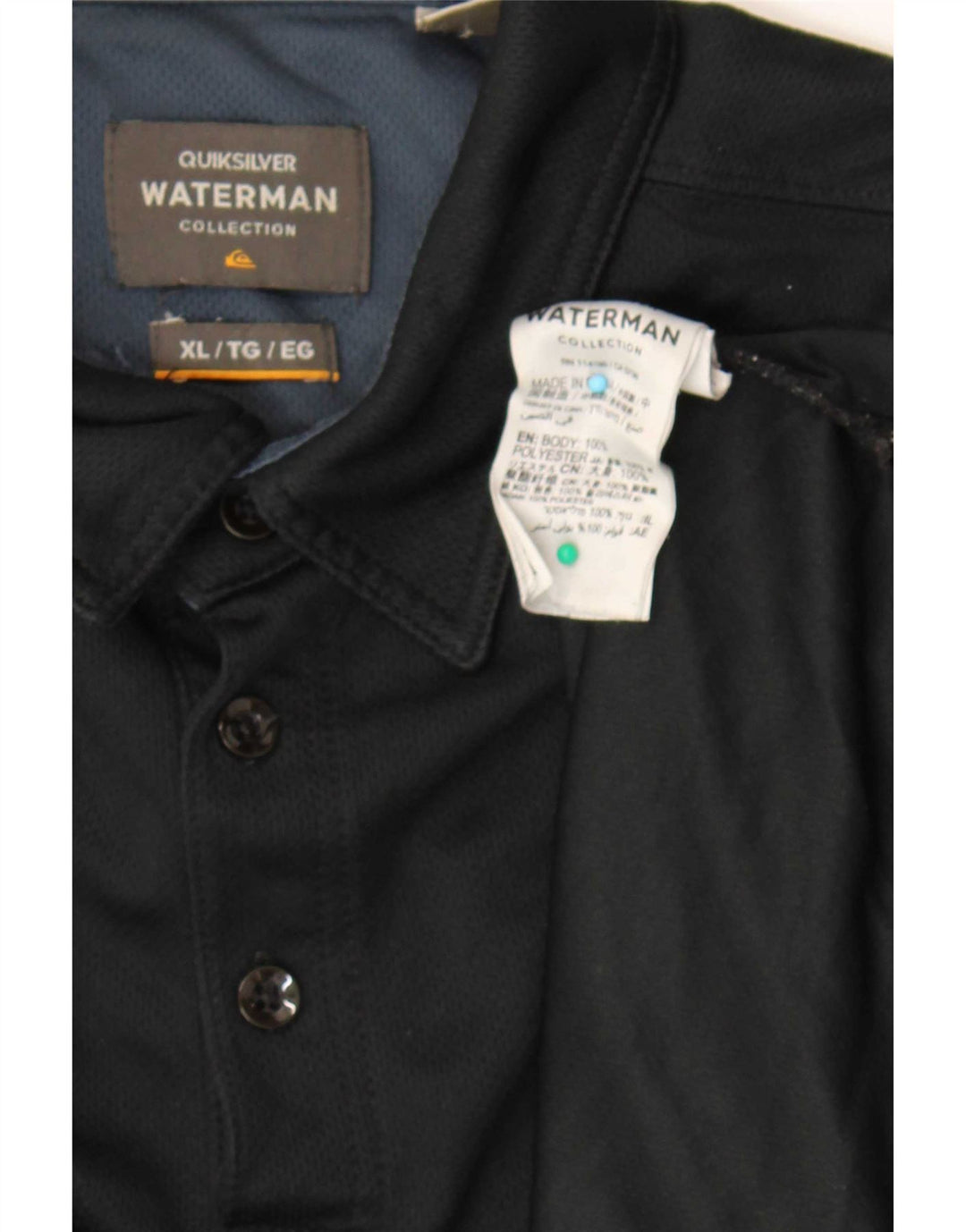 Camisa polo masculina Quiksilver XL preta poliéster
