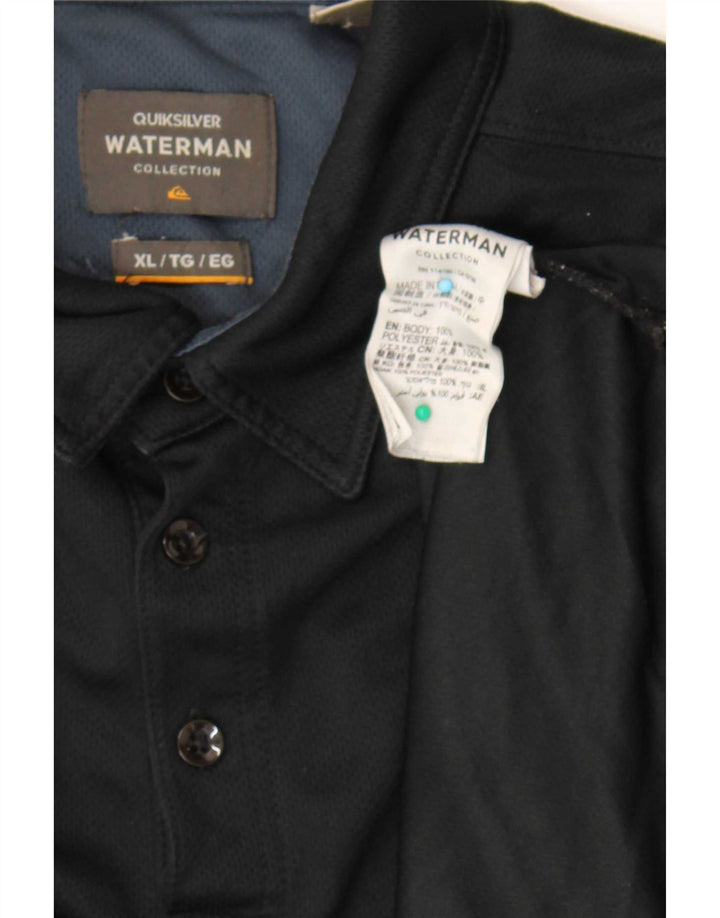 Camisa polo masculina Quiksilver XL preta poliéster