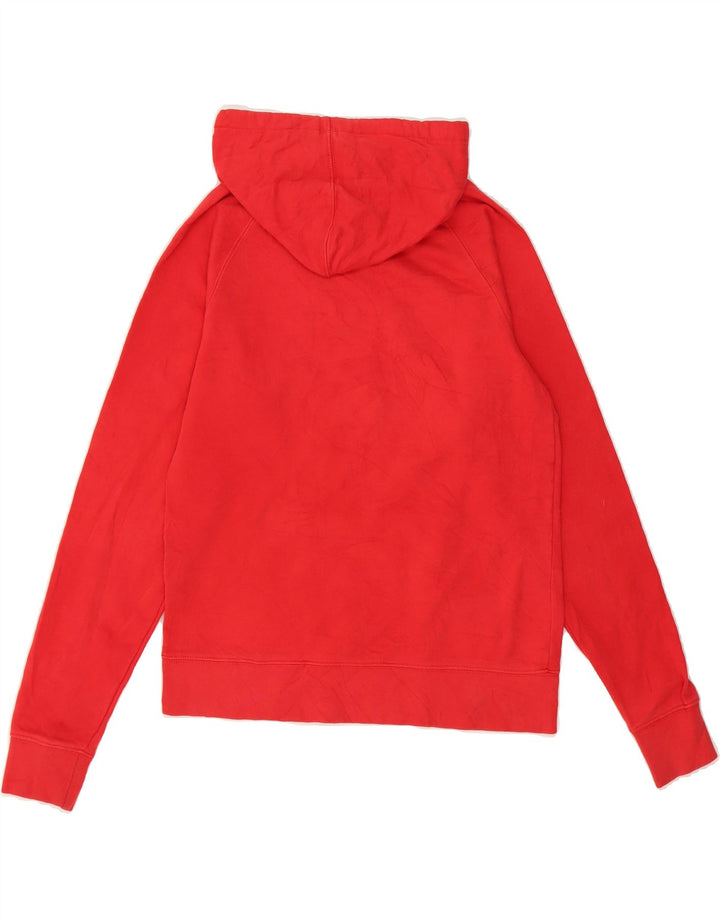 CHAMPION Womens Graphic Hoodie Jumper UK 12 Medium Red Vintage Champion and Second-Hand Champion from Messina Hembry 